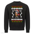 Esel Weihnachtspullover Nur wegen der Plätzchen - Ugly Christmas Sweater in Schwarz