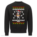 Esel Weihnachtspullover Nur wegen dem Kartoffelsalat - Ugly Christmas Sweater in Schwarz
