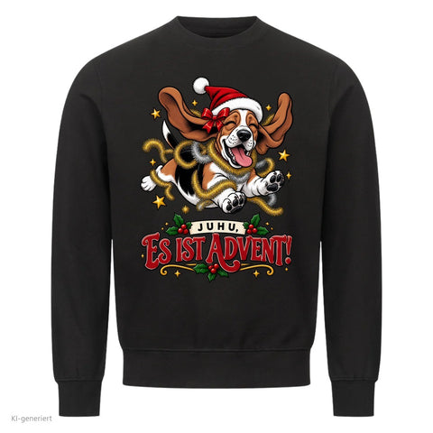 Juhu es ist Advent Pullover: Juhu es ist Advent Partner Weihnachtspullover