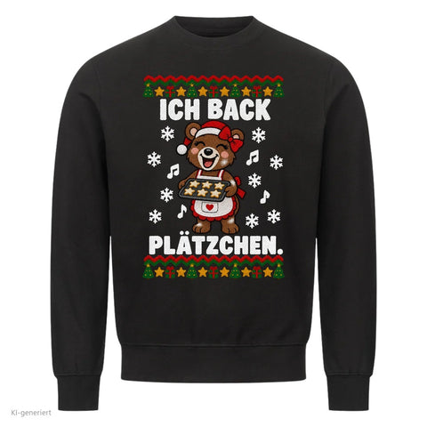 Ich back Plätzchen Pullover: Ich back Plätzchen Partner Weihnachtspullover