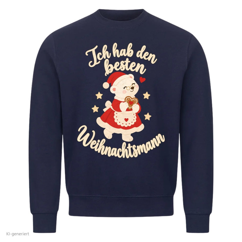 Partner Weihnachtspullover Weihnachtsmann: Ich hab den besten Weihnachtsmann - Sweatshirt in Navy