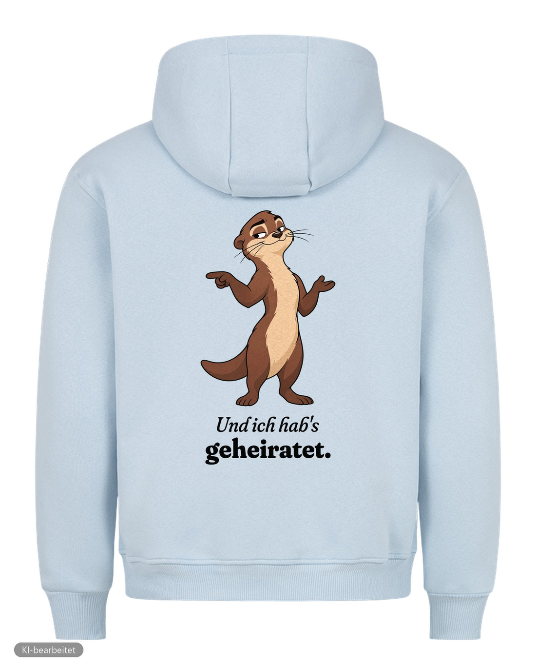Welt voller Wunder Partnerlook Hoodies: Rückendruck, Hoodie für ihn in Babyblau