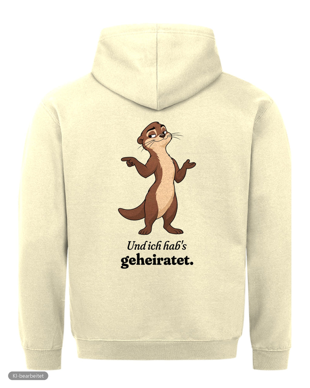 Welt voller Wunder Partnerlook Hoodies: Rückendruck, Hoodie für ihn in Beige