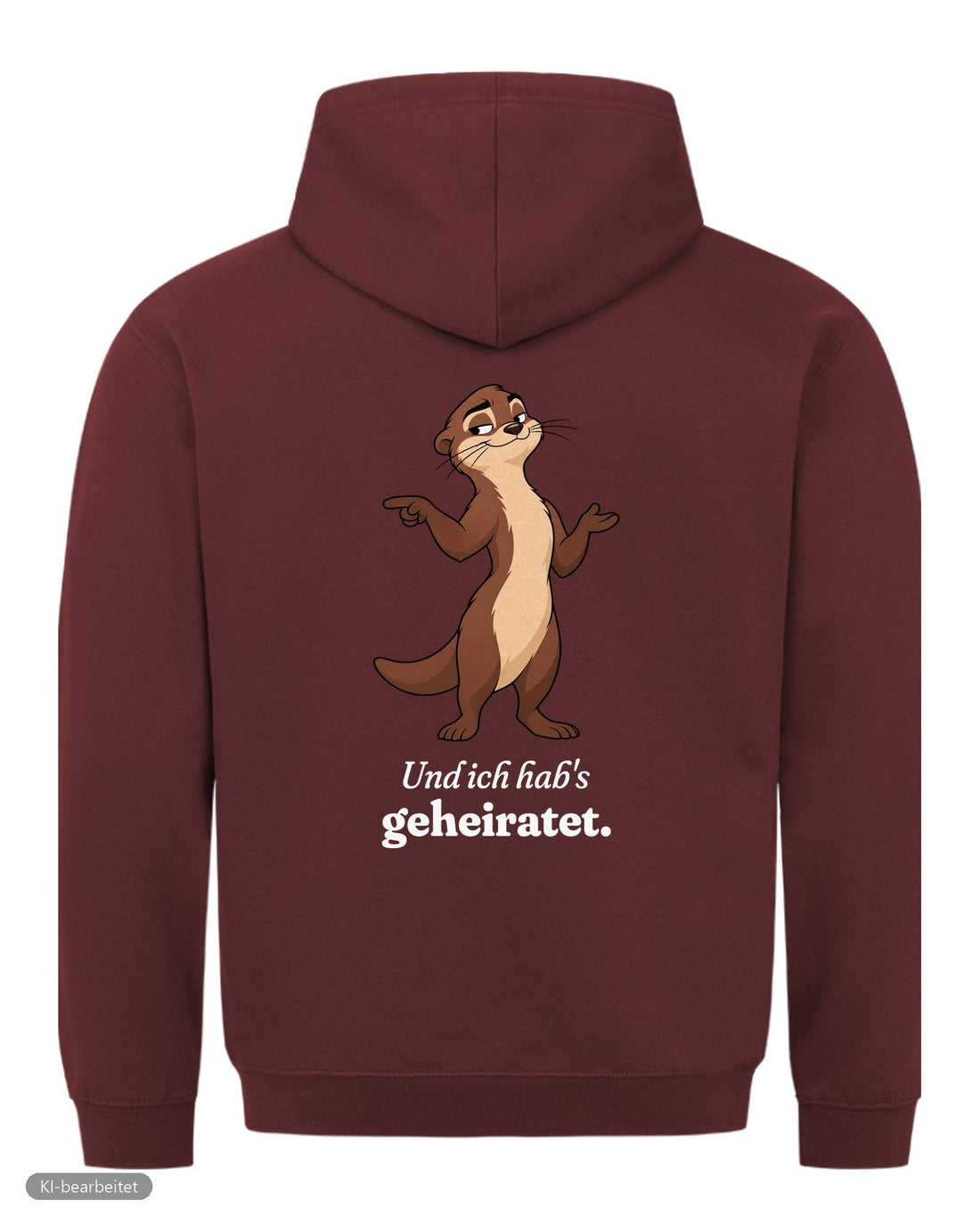 Welt voller Wunder Partnerlook Hoodies: Rückendruck, Hoodie für ihn in Burgunder