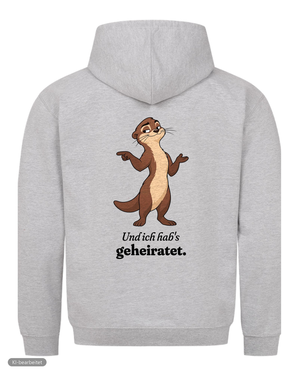 Welt voller Wunder Partnerlook Hoodies: Rückendruck, Hoodie für ihn in Grau