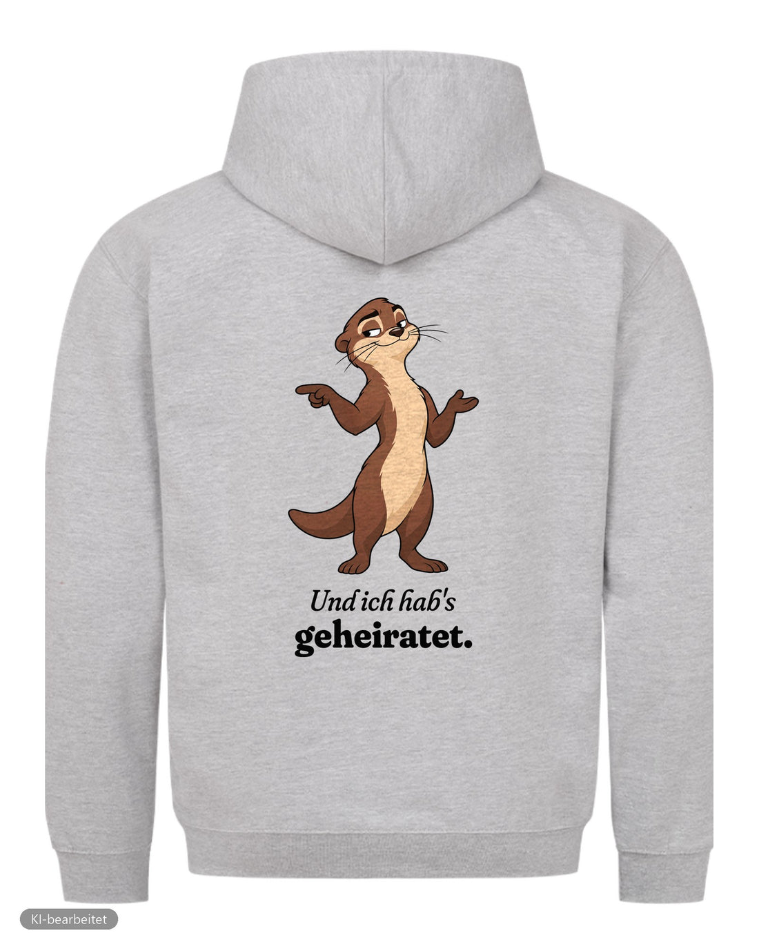 Welt voller Wunder Partnerlook Hoodies: Rückendruck, Hoodie für ihn in Grau