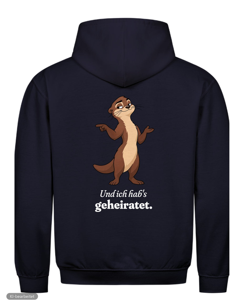Welt voller Wunder Partnerlook Hoodies: Rückendruck, Hoodie für ihn in Navy