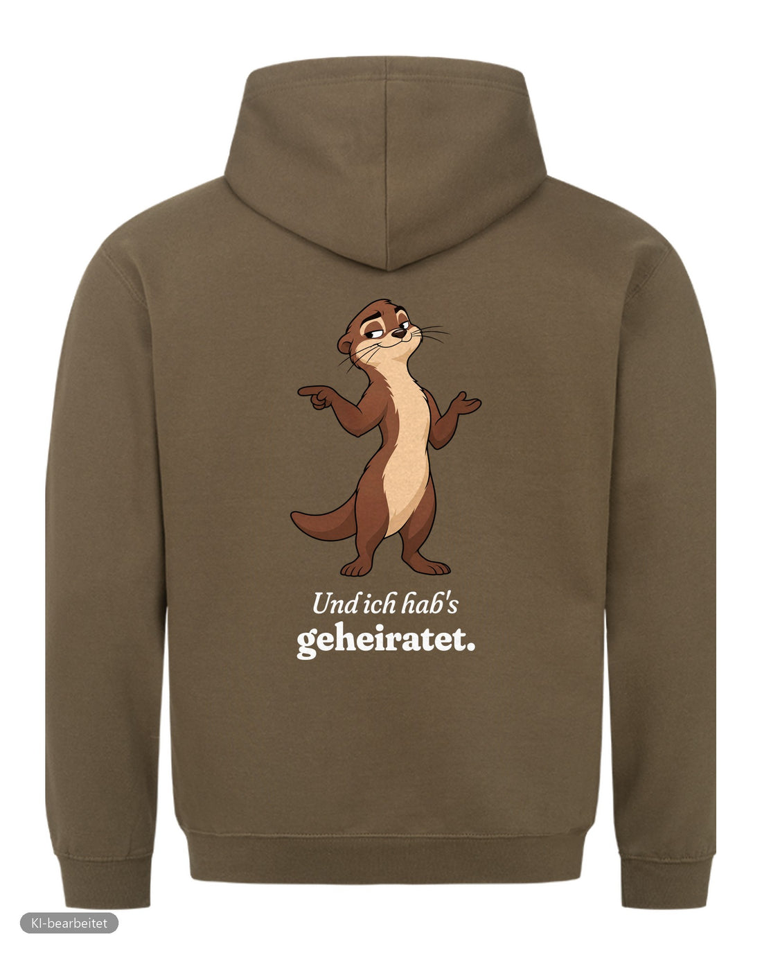 Welt voller Wunder Partnerlook Hoodies: Rückendruck, Hoodie für ihn in Oliv