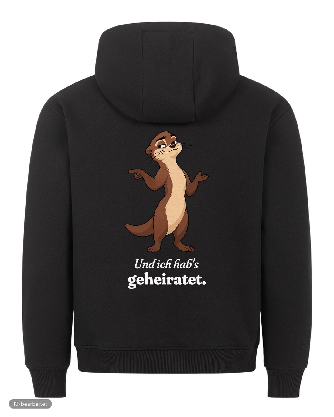 Welt voller Wunder Partnerlook Hoodies: Rückendruck, Hoodie für ihn in Schwarz