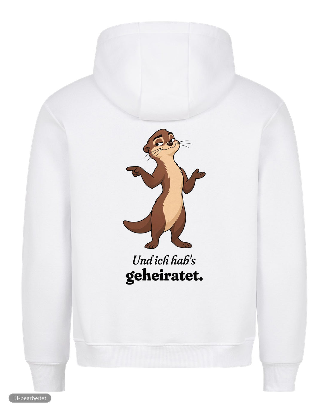 Welt voller Wunder Partnerlook Hoodies: Rückendruck, Hoodie für ihn in Weiß