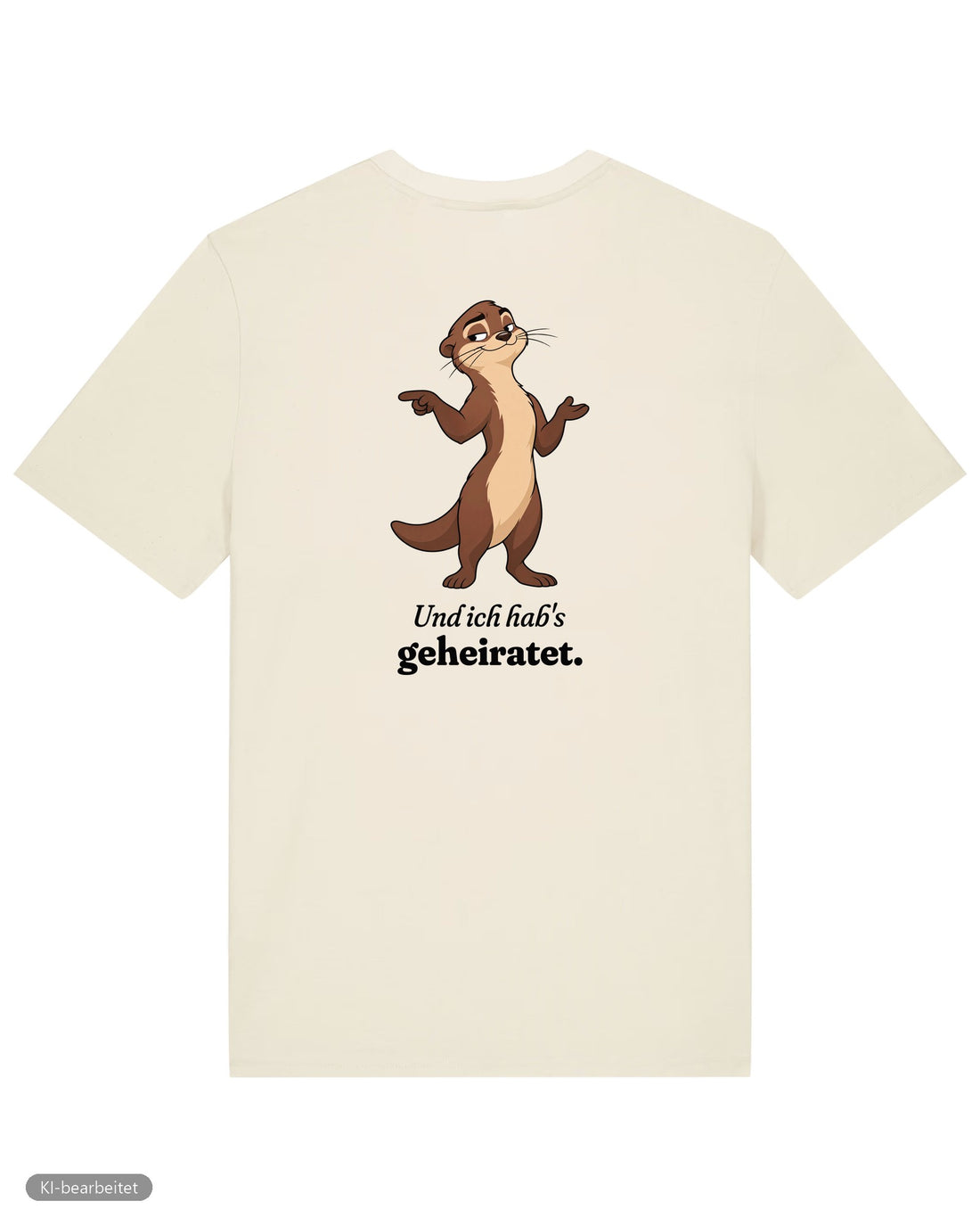 Welt voller Wunder Partnerlook T-Shirts: Rückendruck, Shirt für ihn in Beige