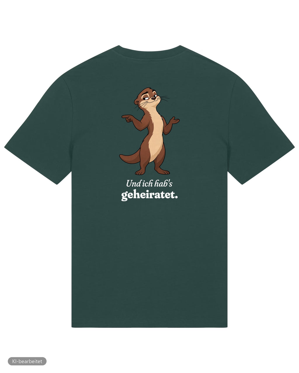 Welt voller Wunder Partnerlook T-Shirts: Rückendruck, Shirt für ihn in Grün