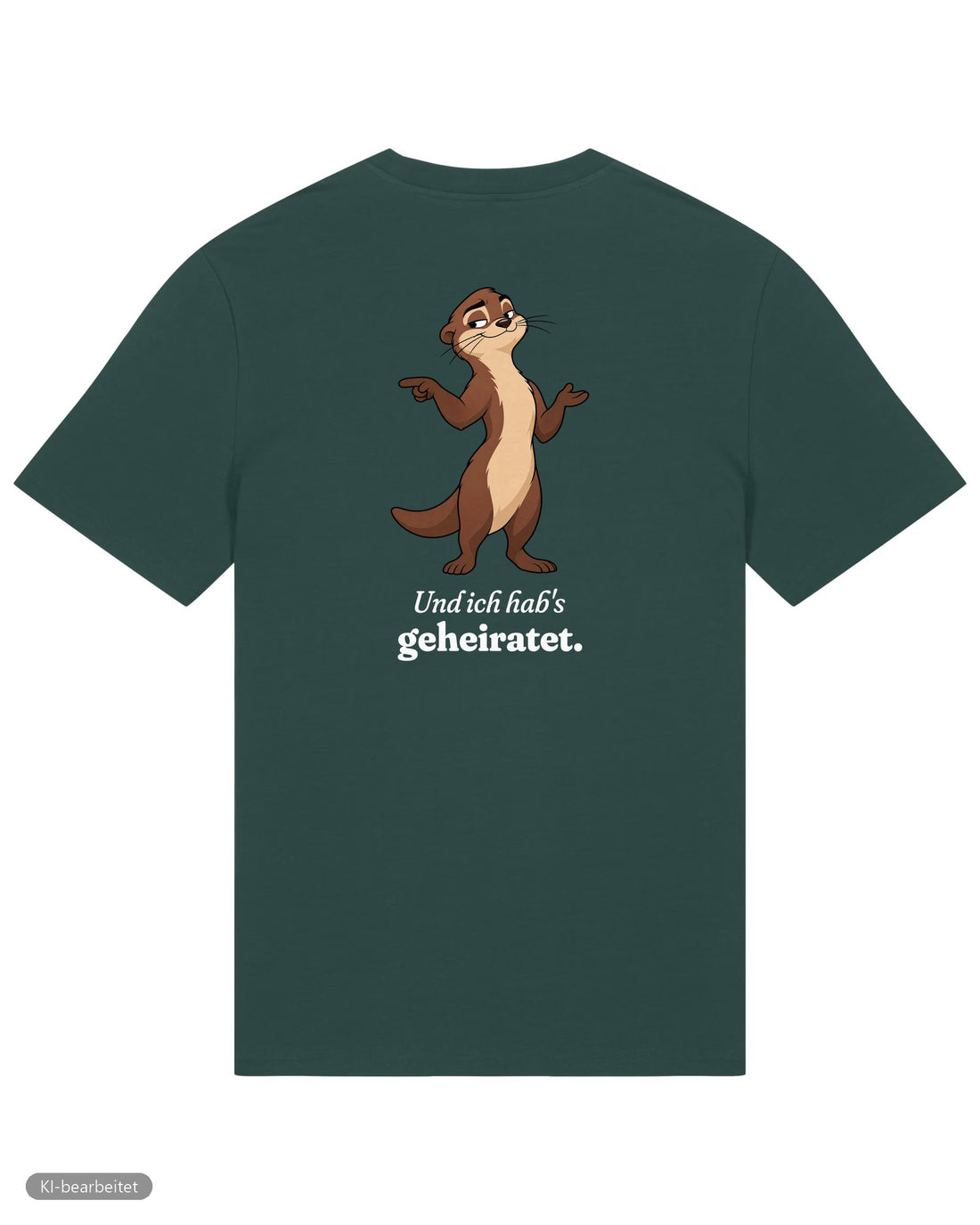 Welt voller Wunder Partnerlook T-Shirts: Rückendruck, Shirt für ihn in Grün
