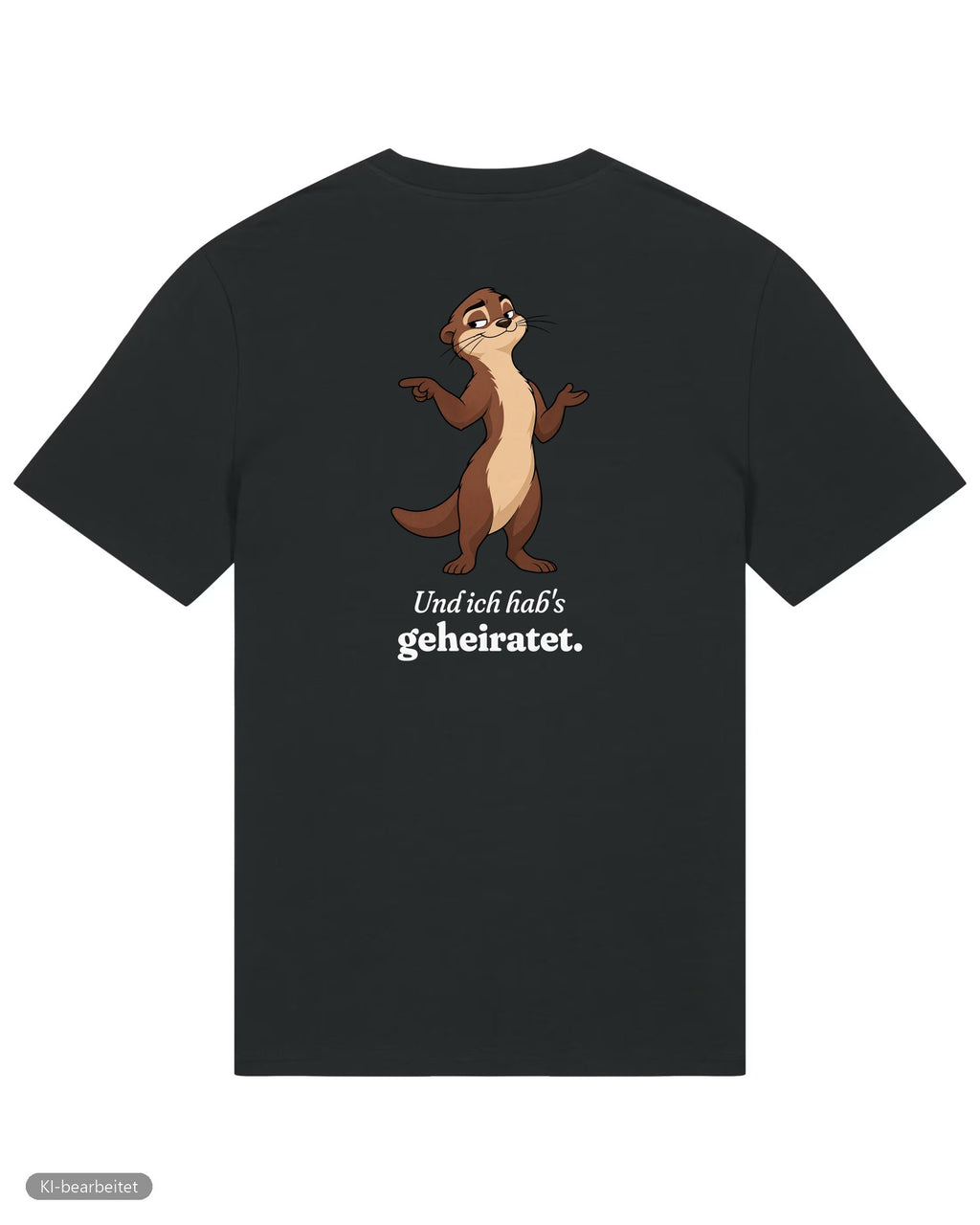 Welt voller Wunder Partnerlook T-Shirts: Rückendruck, Shirt für ihn in Schwarz