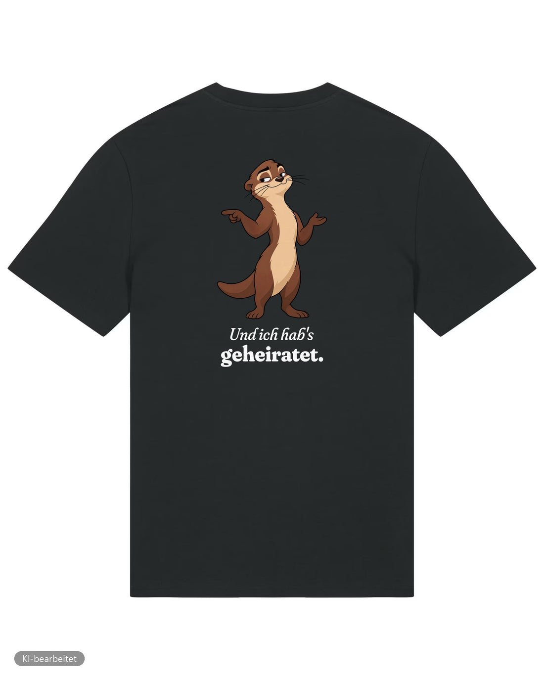 Welt voller Wunder Partnerlook T-Shirts: Rückendruck, Shirt für ihn in Schwarz