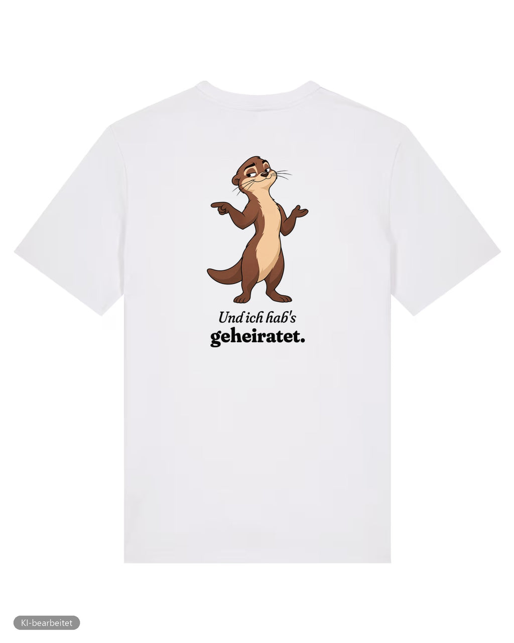 Welt voller Wunder Partnerlook T-Shirts: Rückendruck, Shirt für ihn in Weiß
