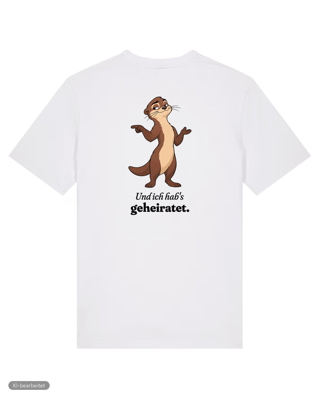Welt voller Wunder Partnerlook T-Shirts: Rückendruck, Shirt für ihn in Weiß