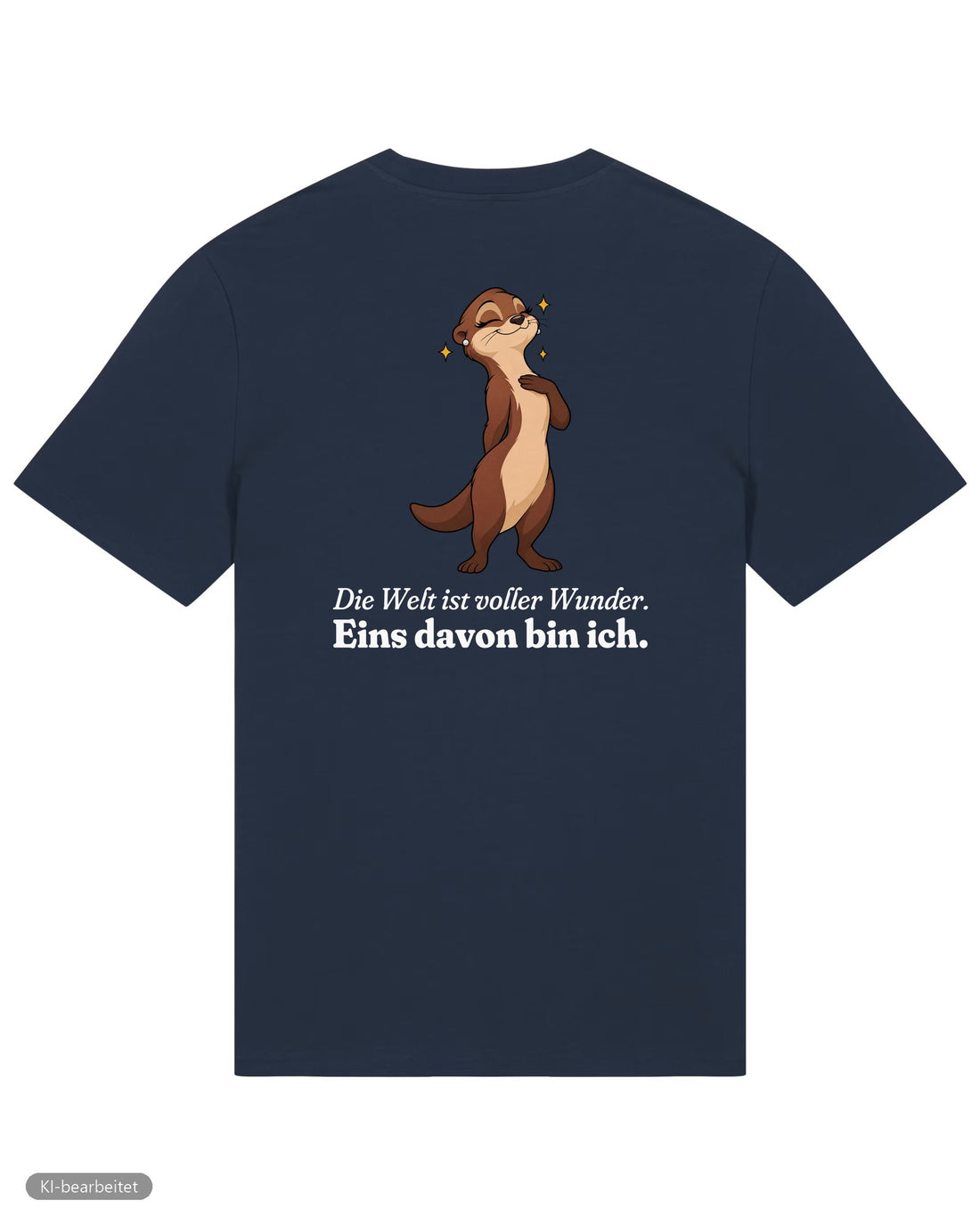 Welt voller Wunder Partnerlook T-Shirts: Rückendruck, Shirt für sie in Navy