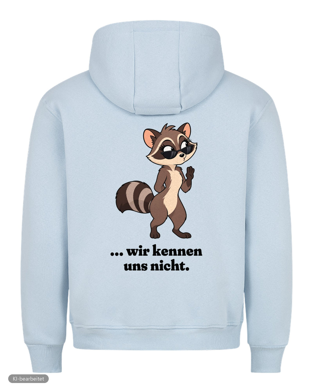 Wir kennen uns nicht Partnerlook Hoodies: Rückendruck, Hoodie für ihn in Babyblau