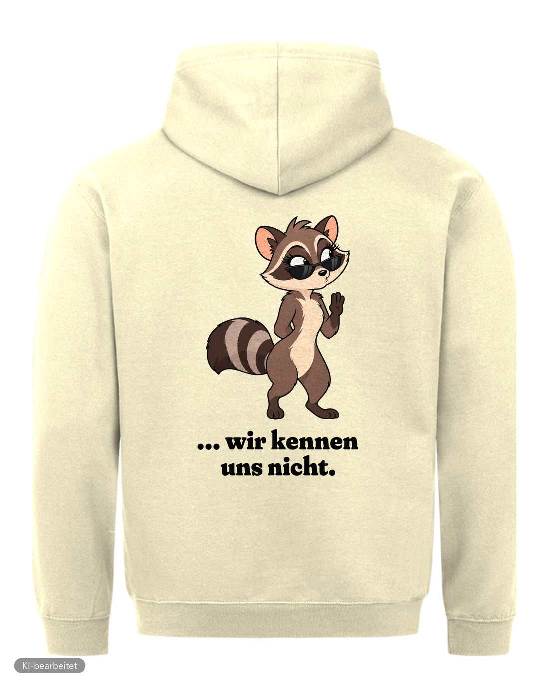 Wir kennen uns nicht Partnerlook Hoodies: Rückendruck, Hoodie für ihn in Beige