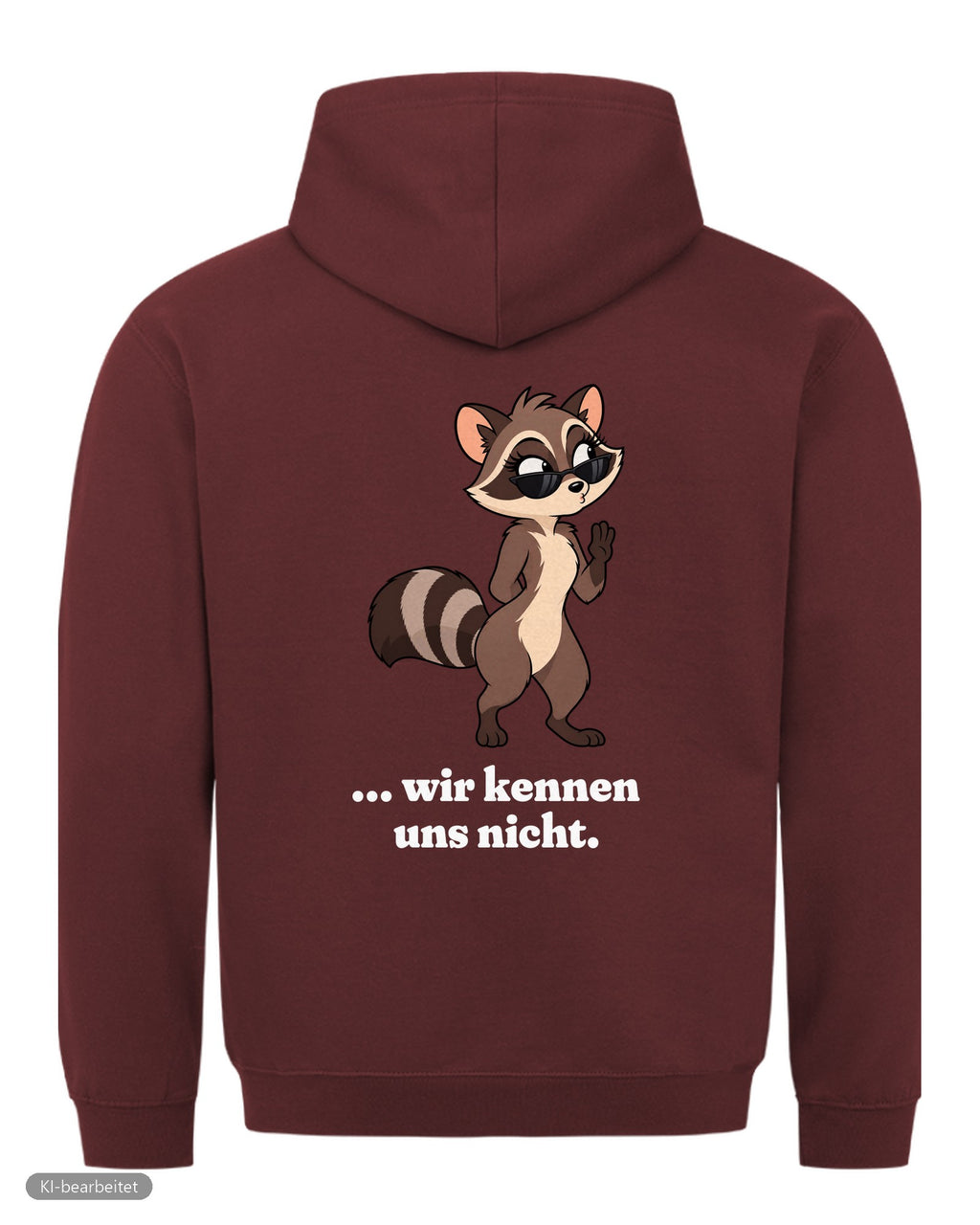 Wir kennen uns nicht Partnerlook Hoodies: Rückendruck, Hoodie für ihn in Burgunder