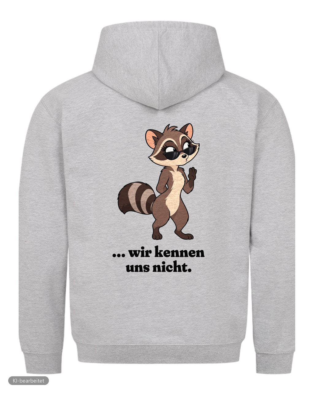 Wir kennen uns nicht Partnerlook Hoodies: Rückendruck, Hoodie für ihn in Grau