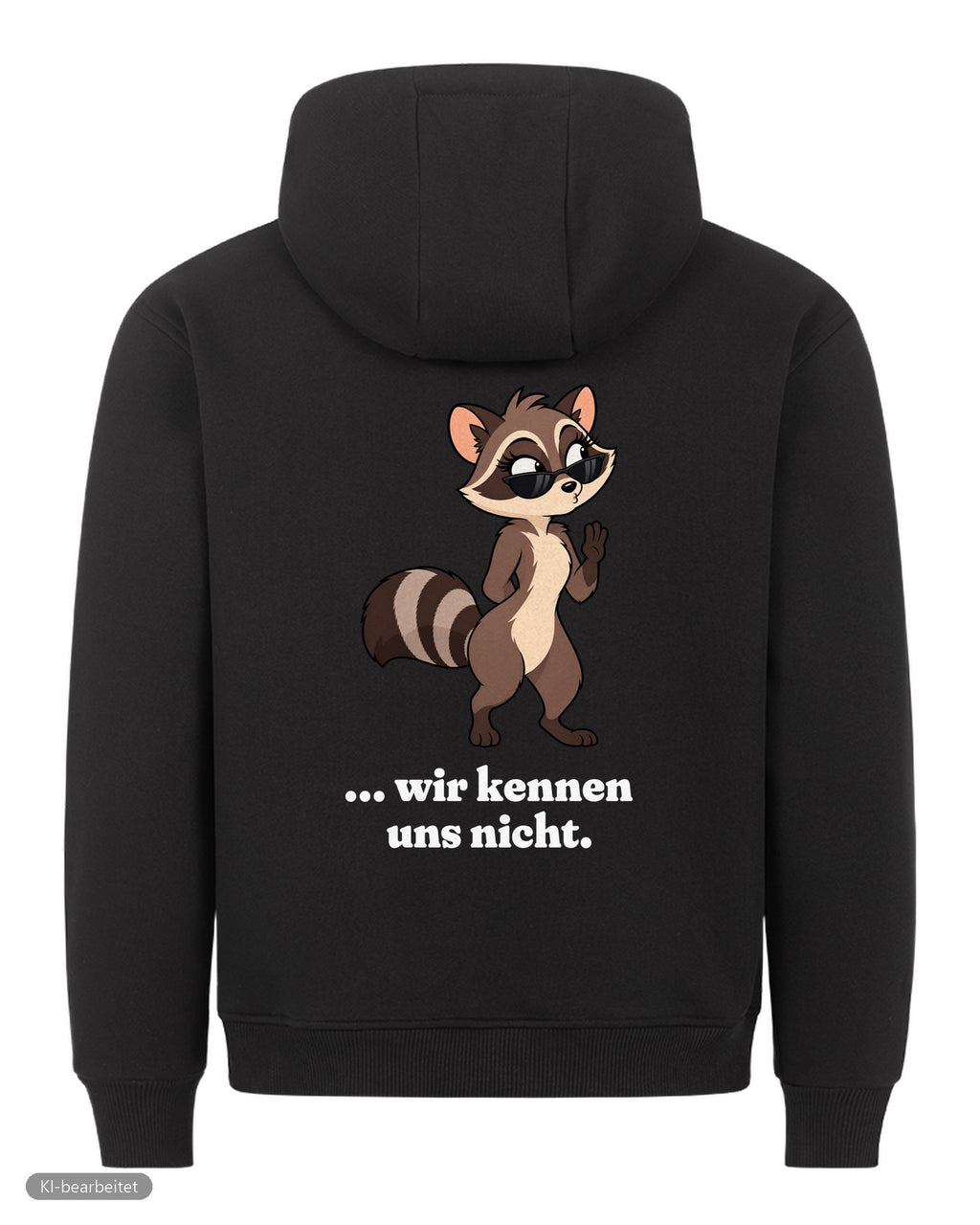 Wir kennen uns nicht Partnerlook Hoodies: Rückendruck, Hoodie für ihn in Schwarz