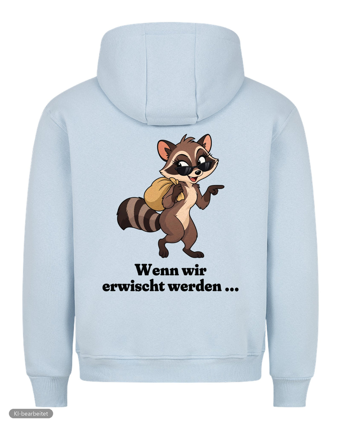 Wir kennen uns nicht Partnerlook Hoodies: Rückendruck, Hoodie für sie in Babyblau