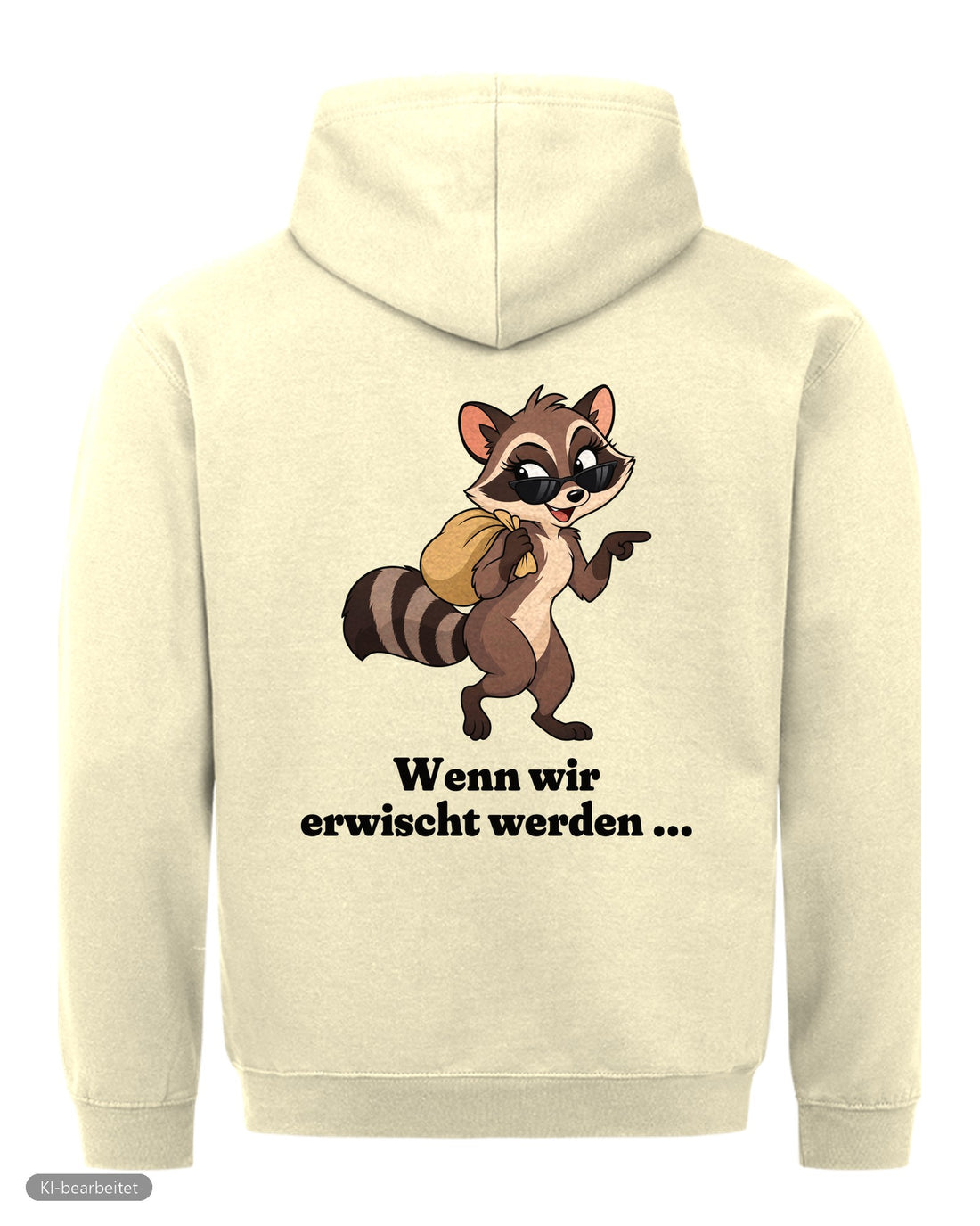 Wir kennen uns nicht Partnerlook Hoodies: Rückendruck, Hoodie für sie in Beige