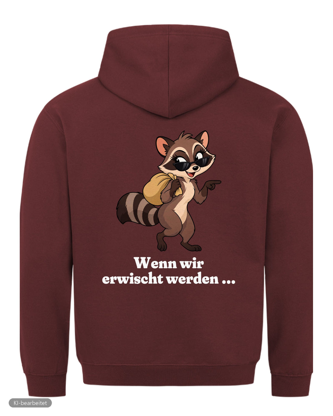 Wir kennen uns nicht Partnerlook Hoodies: Rückendruck, Hoodie für sie in Burgunder