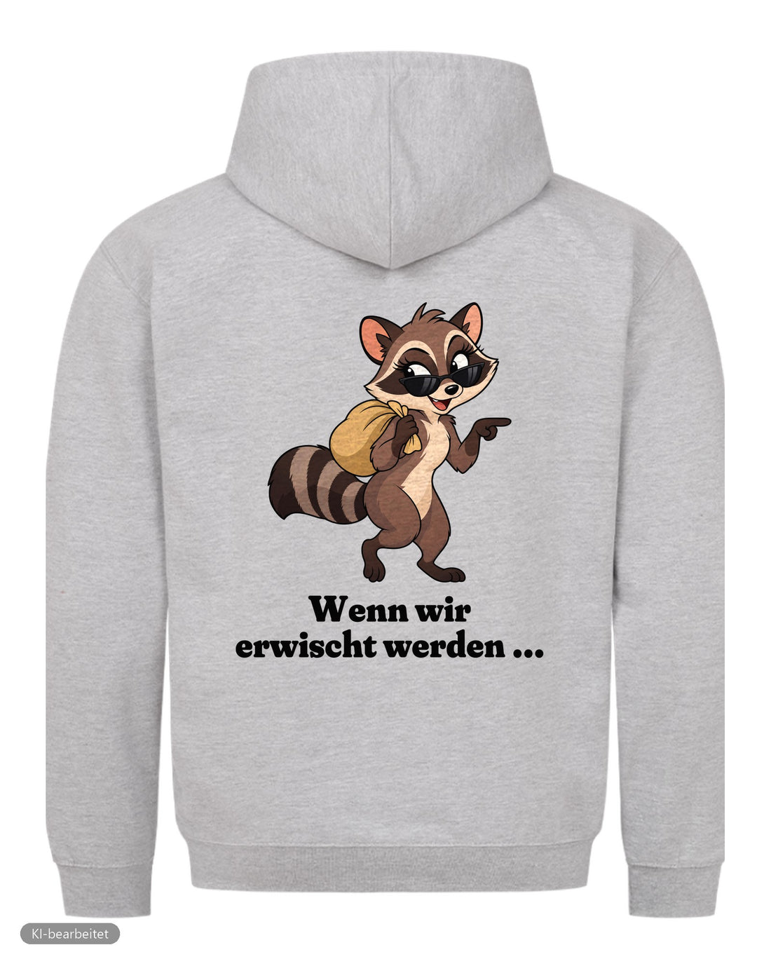 Wir kennen uns nicht Partnerlook Hoodies: Rückendruck, Hoodie für sie in Grau