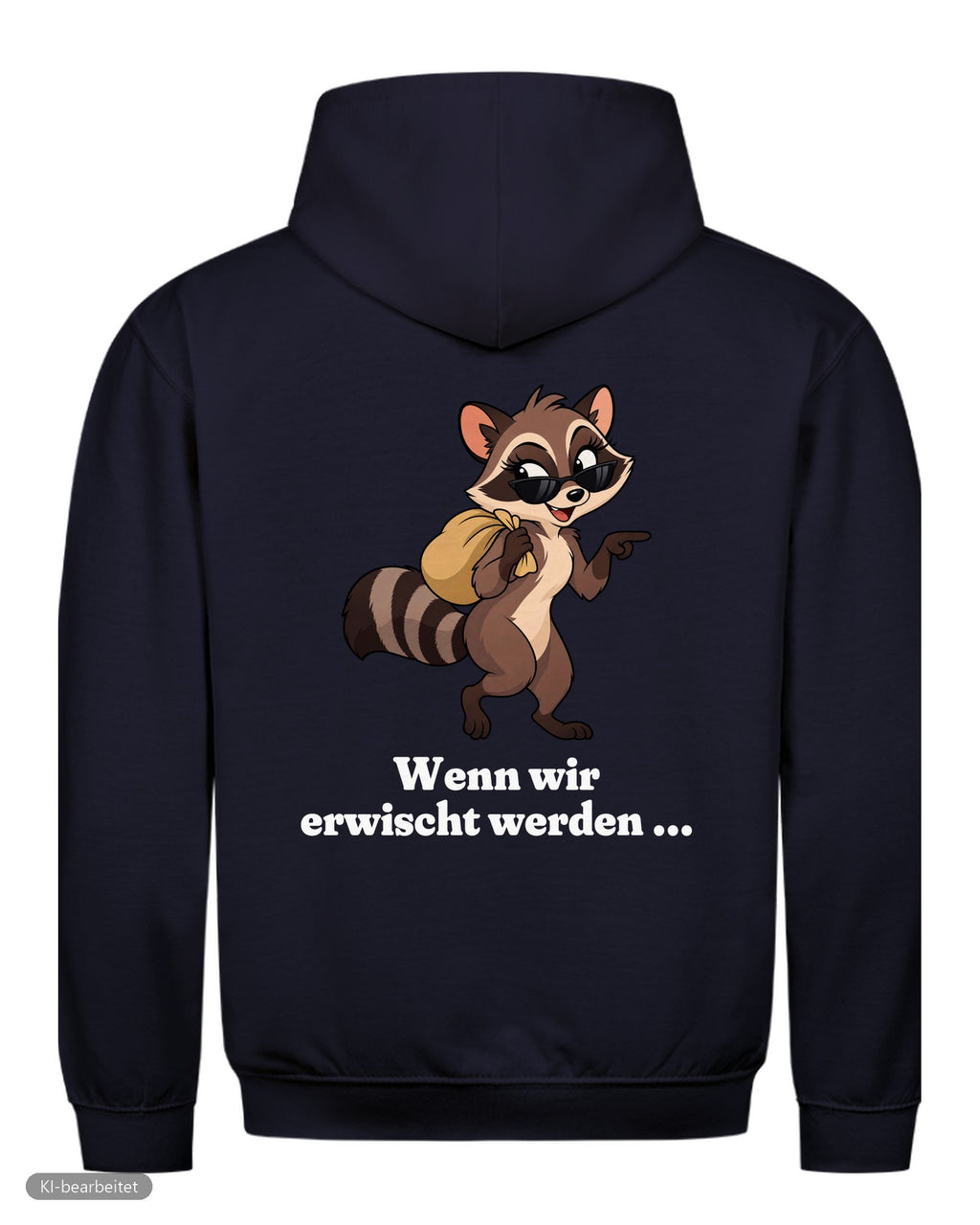 Wir kennen uns nicht Partnerlook Hoodies: Rückendruck, Hoodie für sie in Navy