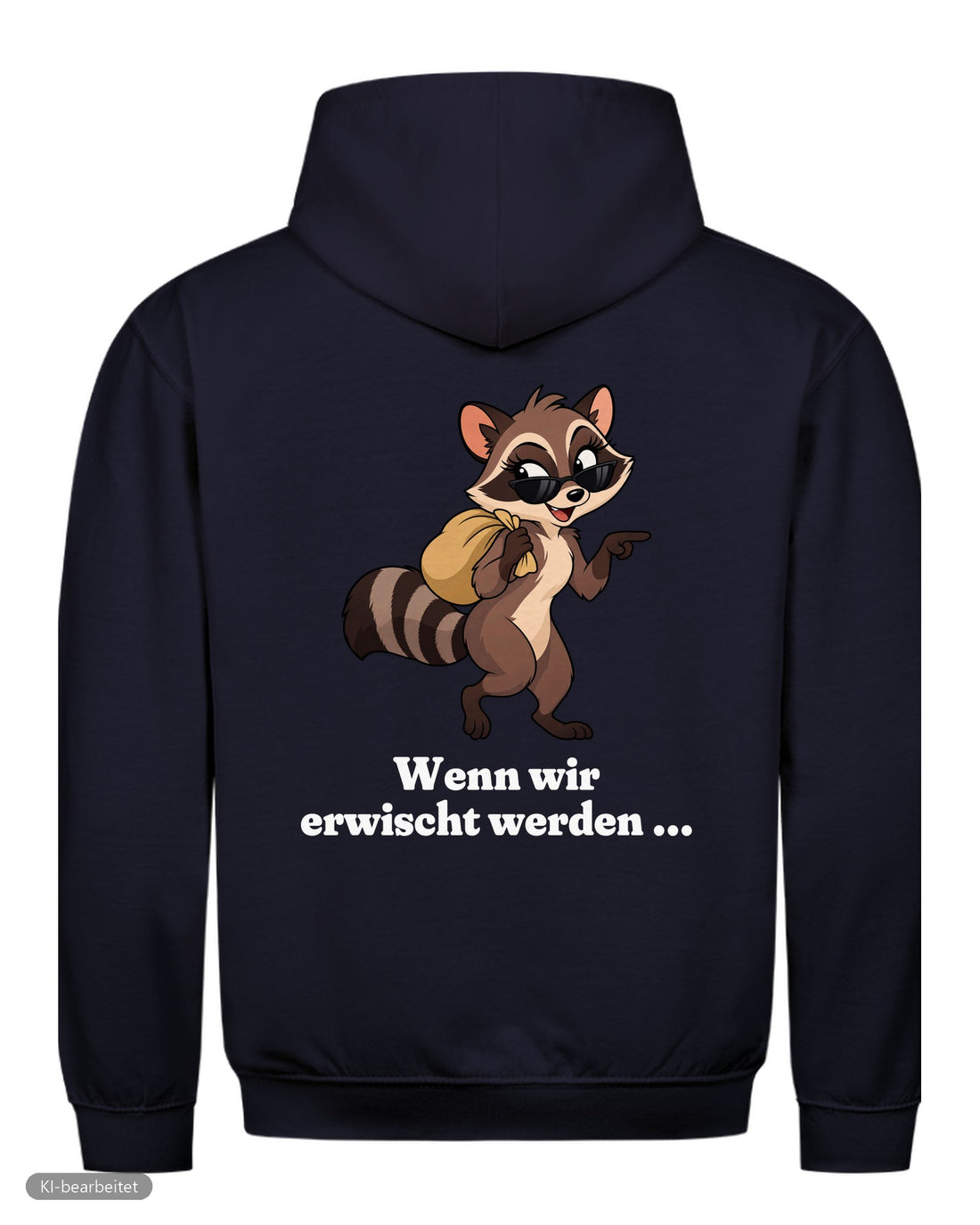 Wir kennen uns nicht Partnerlook Hoodies: Rückendruck, Hoodie für sie in Navy