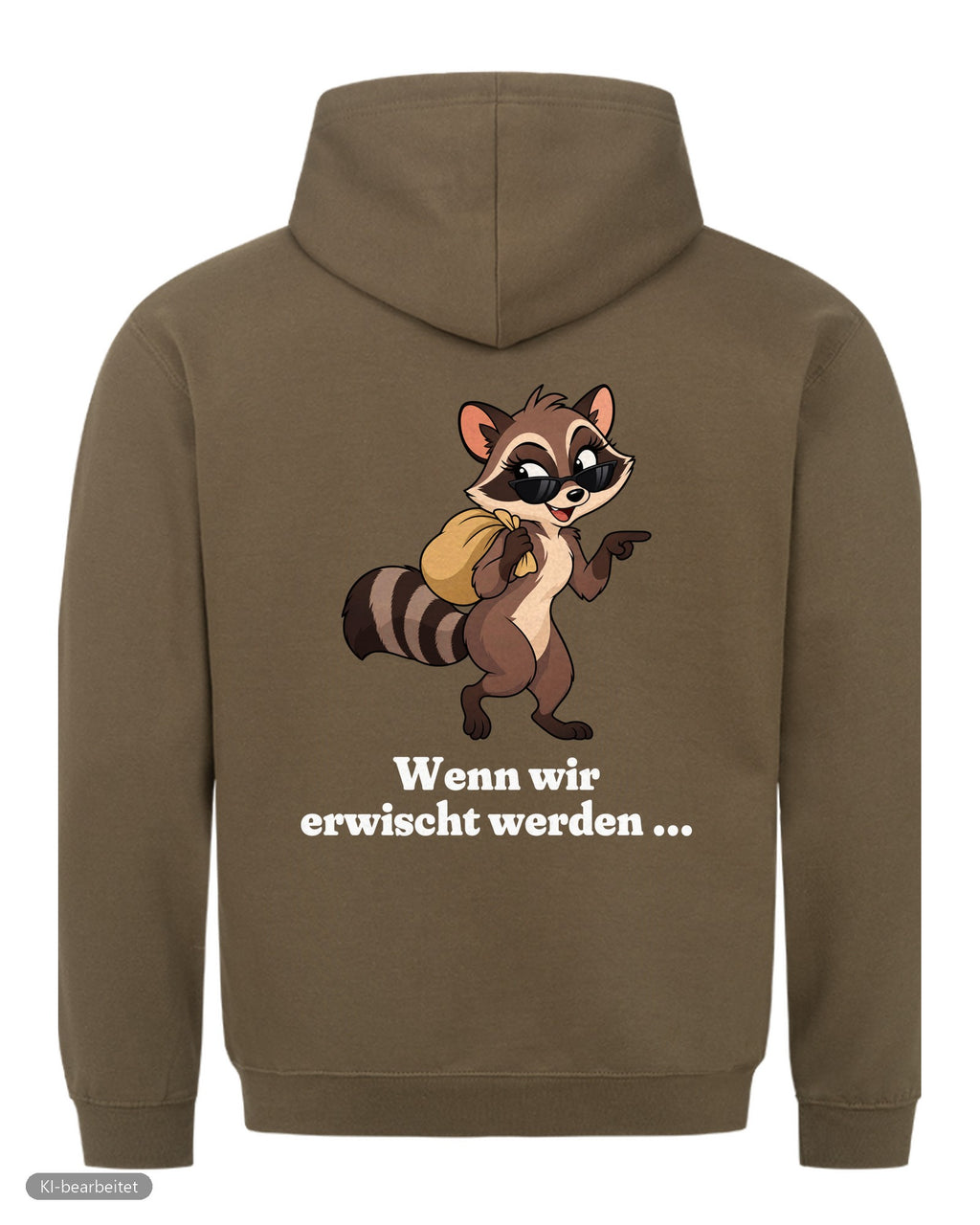 Wir kennen uns nicht Partnerlook Hoodies: Rückendruck, Hoodie für sie in Oliv