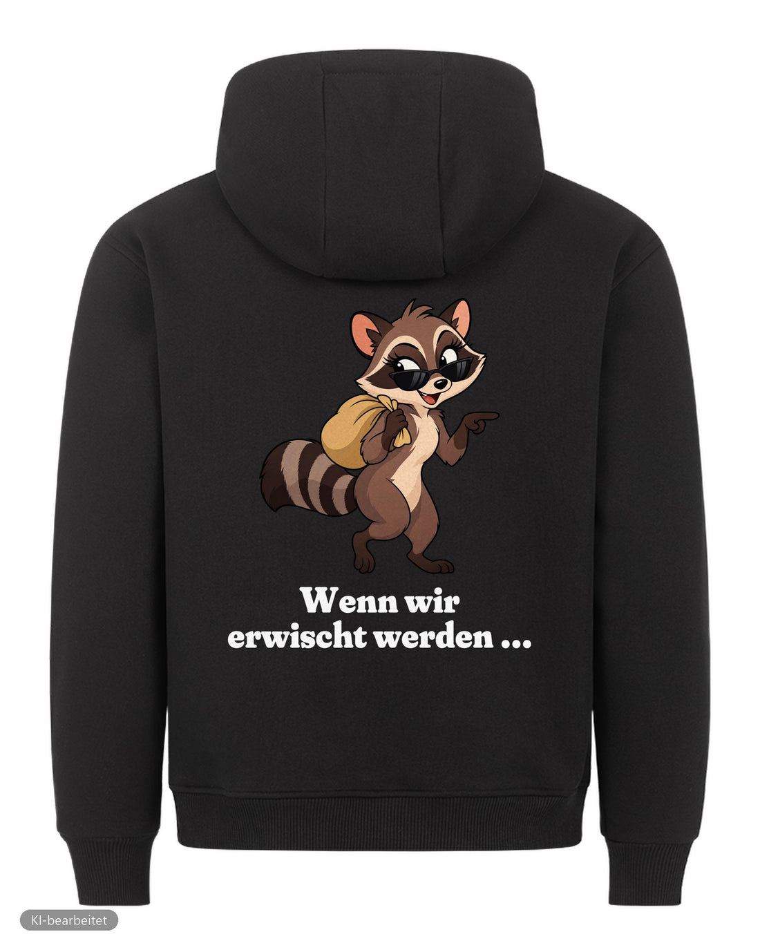 Wir kennen uns nicht Partnerlook Hoodies: Rückendruck, Hoodie für sie in Schwarz