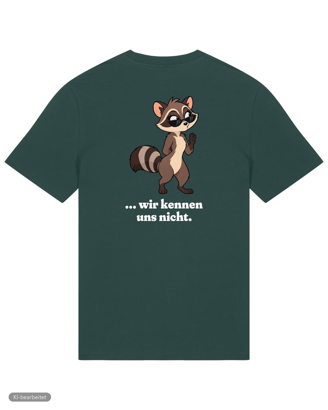 Wir kennen uns nicht Partnerlook T-Shirts: Rückendruck, Shirt für ihn in Grün
