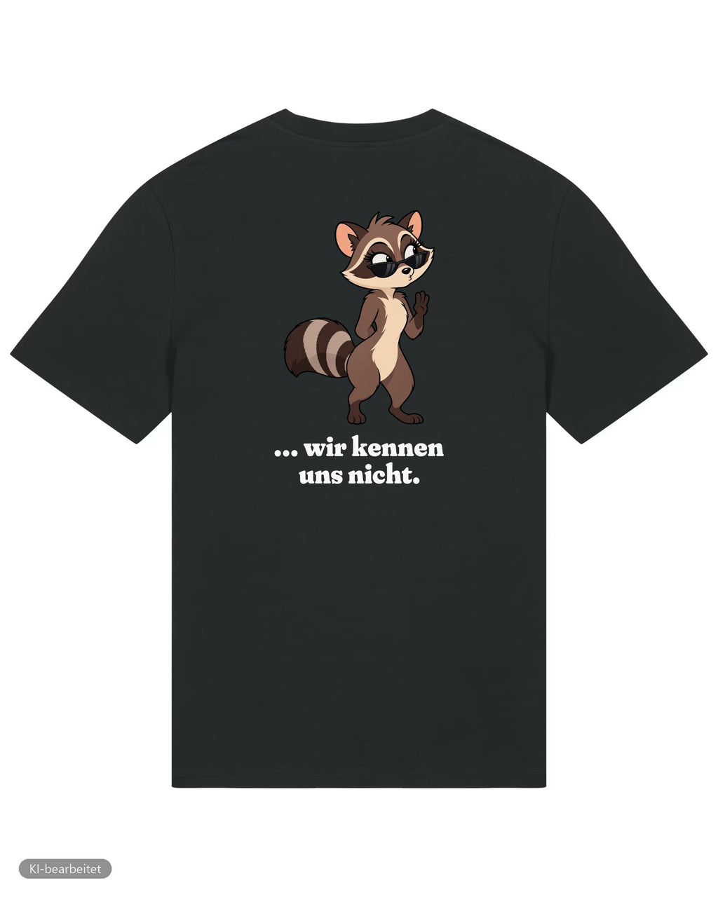 Wir kennen uns nicht Partnerlook T-Shirts: Rückendruck, Shirt für ihn in Schwarz