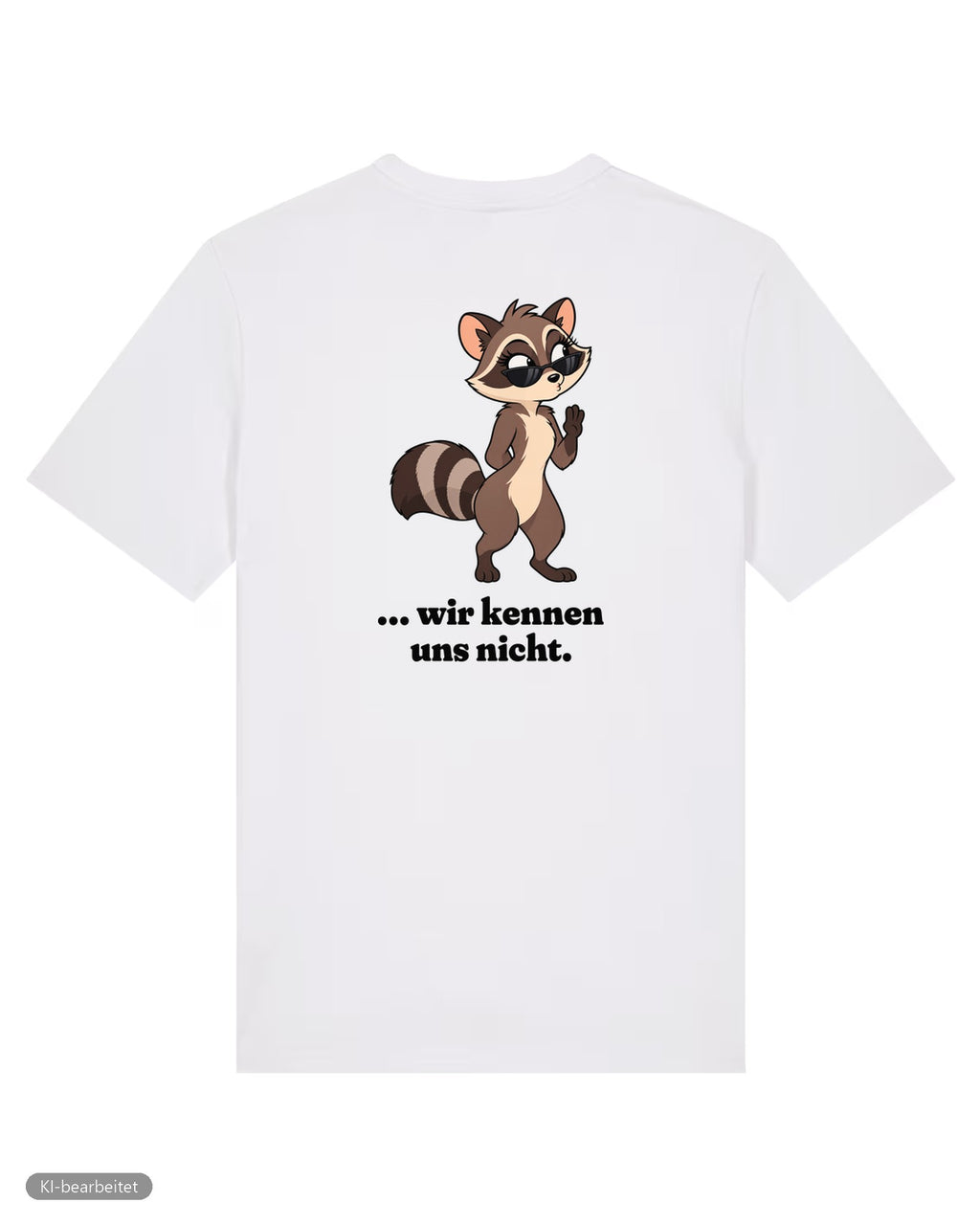 Wir kennen uns nicht Partnerlook T-Shirts: Rückendruck, Shirt für ihn in Weiß