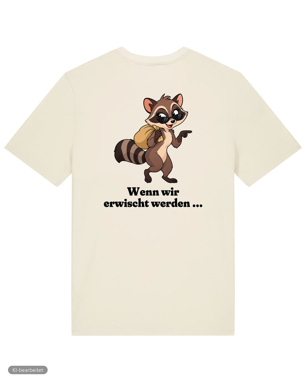 Wir kennen uns nicht Partnerlook T-Shirts: Rückendruck, Shirt für sie in Beige