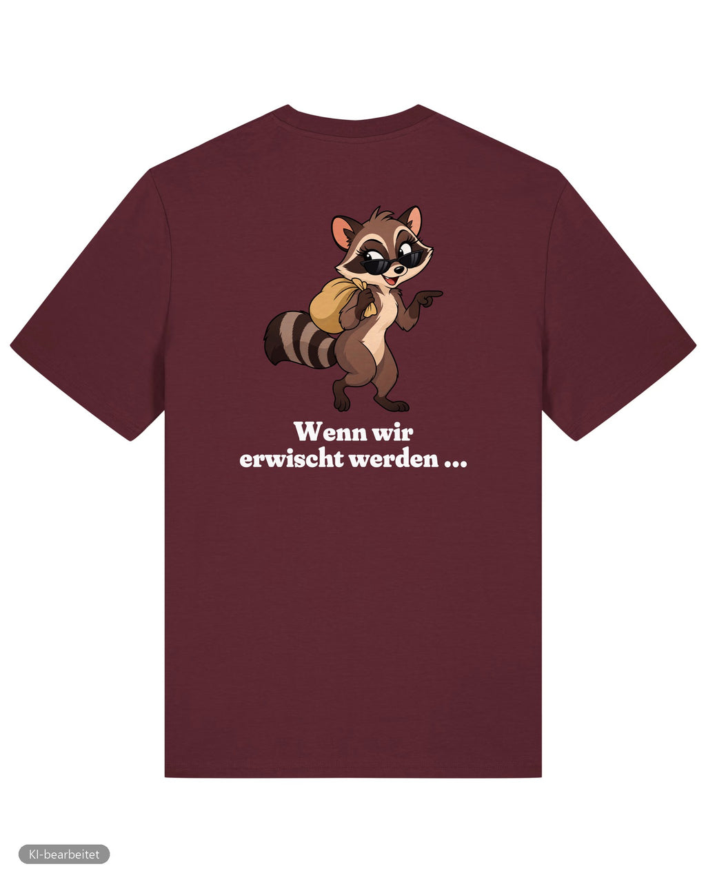 Wir kennen uns nicht Partnerlook T-Shirts: Rückendruck, Shirt für sie in Burgunder