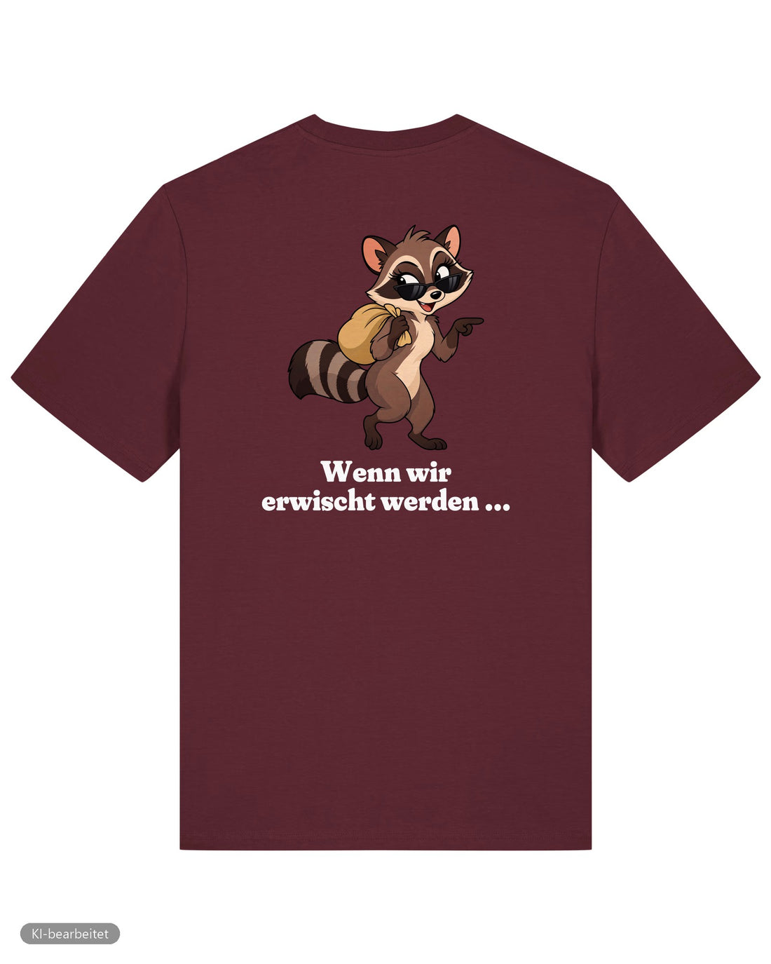 Wir kennen uns nicht Partnerlook T-Shirts: Rückendruck, Shirt für sie in Burgunder