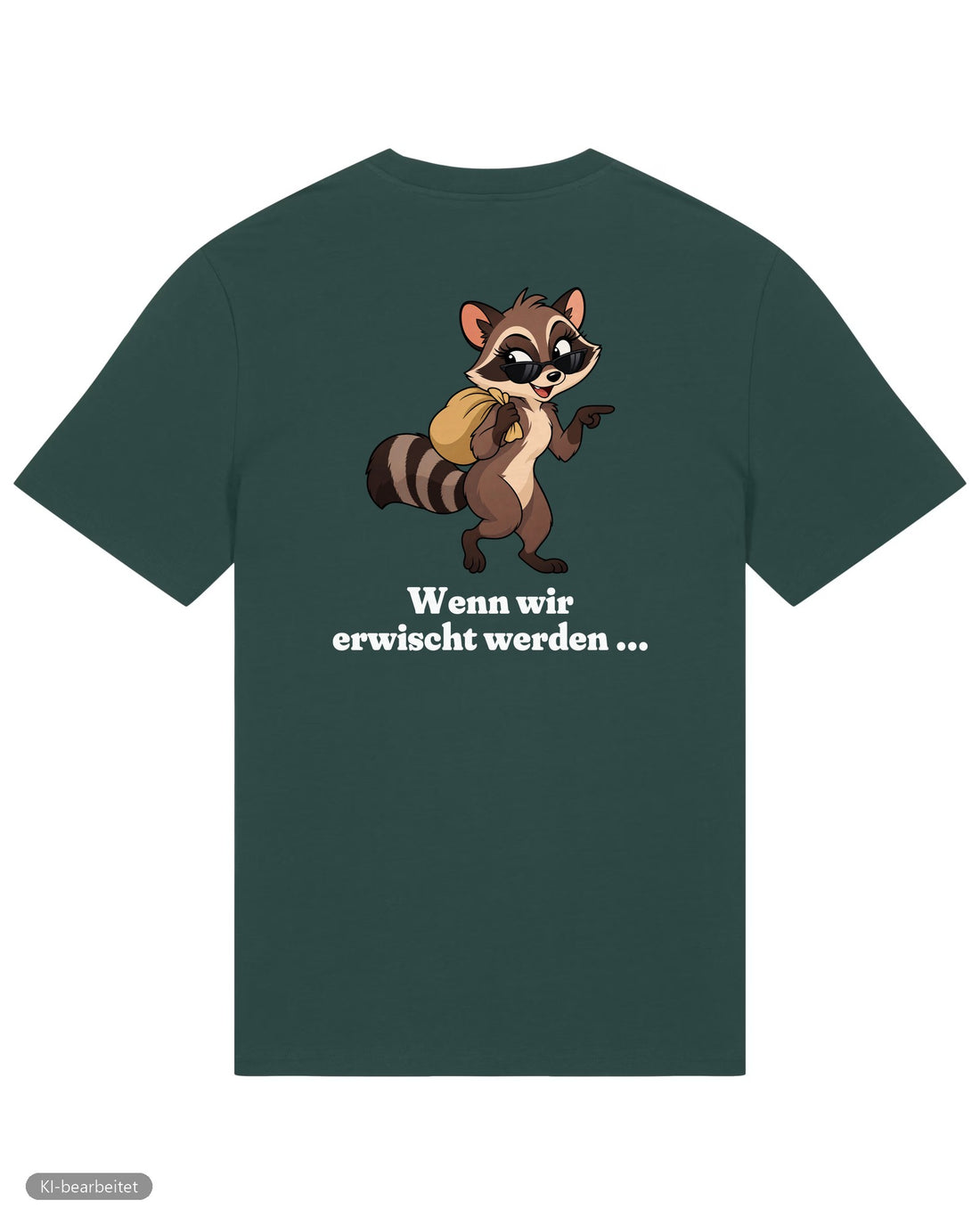 Wir kennen uns nicht Partnerlook T-Shirts: Rückendruck, Shirt für sie in Grün
