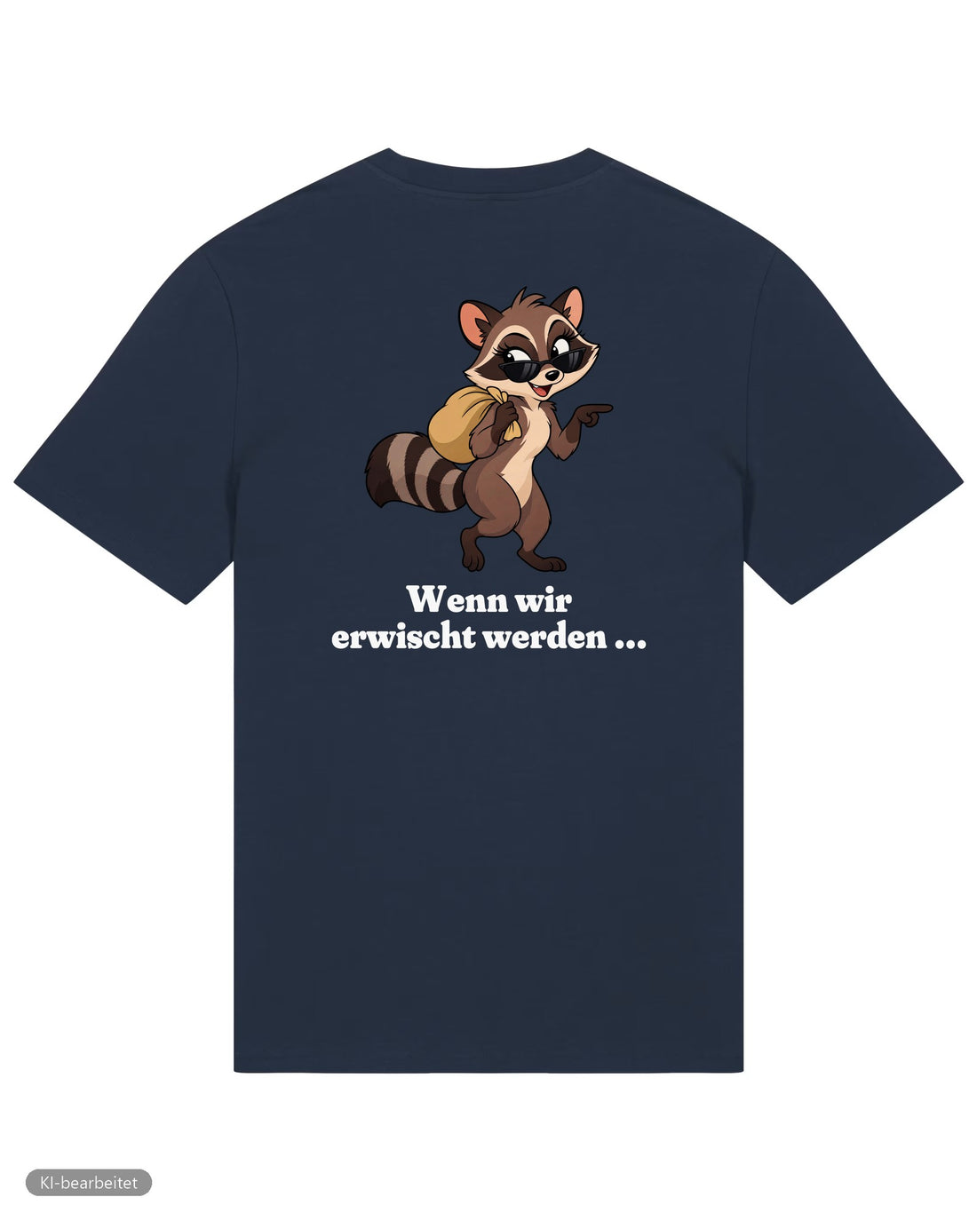 Wir kennen uns nicht Partnerlook T-Shirts: Rückendruck, Shirt für sie in Navy