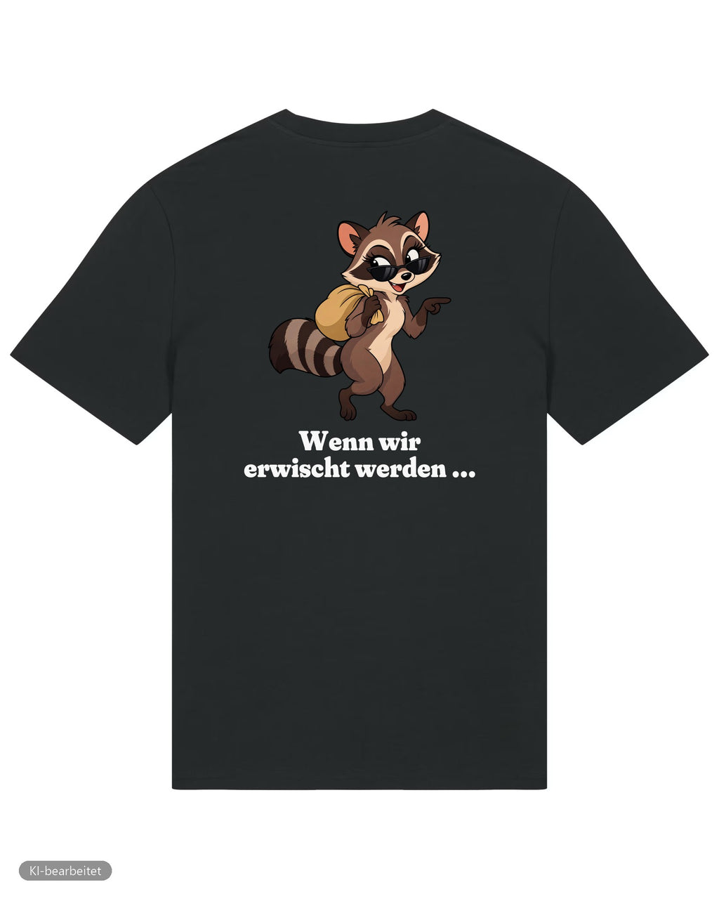 Wir kennen uns nicht Partnerlook T-Shirts: Rückendruck, Shirt für sie in Schwarz