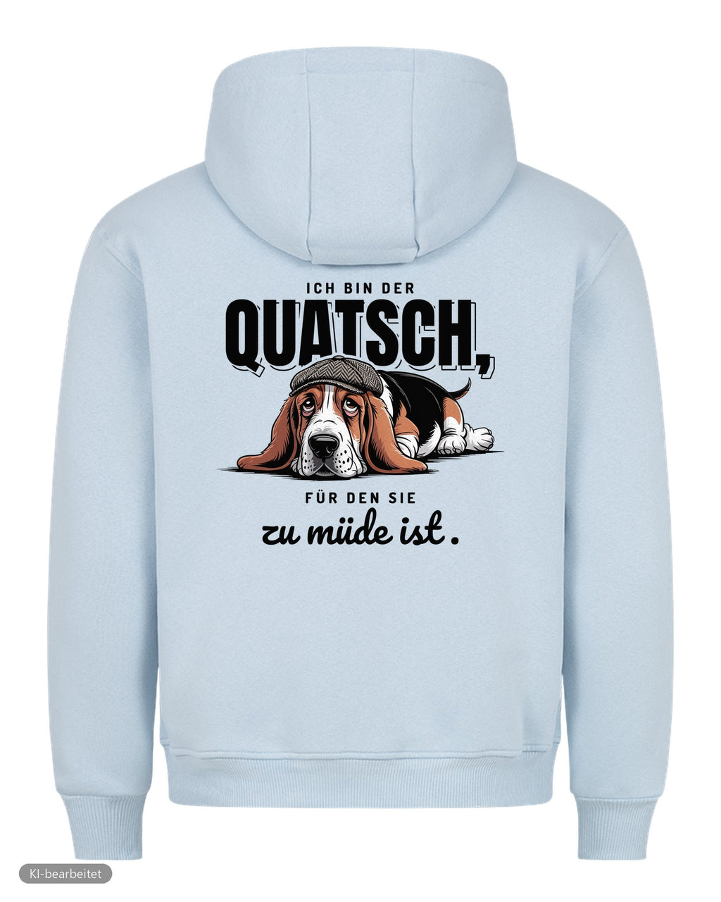 Zu müde für den Quatsch Partnerlook Hoodies: Rückendruck, Hoodie für ihn in Babyblau