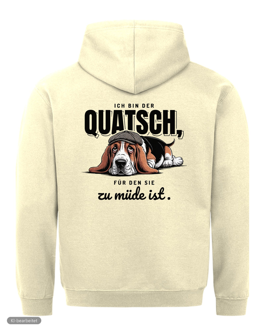 Zu müde für den Quatsch Partnerlook Hoodies: Rückendruck, Hoodie für ihn in Beige