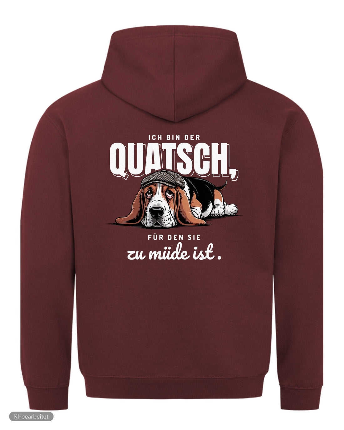 Zu müde für den Quatsch Partnerlook Hoodies: Rückendruck, Hoodie für ihn in Burgunder