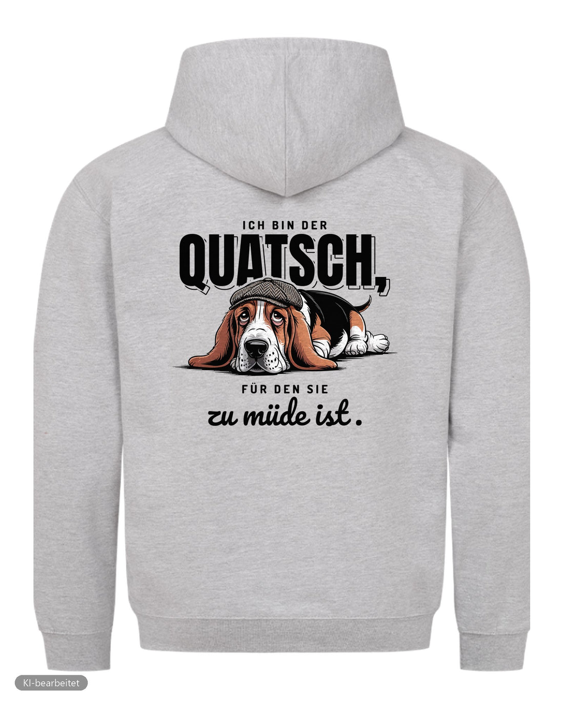 Zu müde für den Quatsch Partnerlook Hoodies: Rückendruck, Hoodie für ihn in Grau