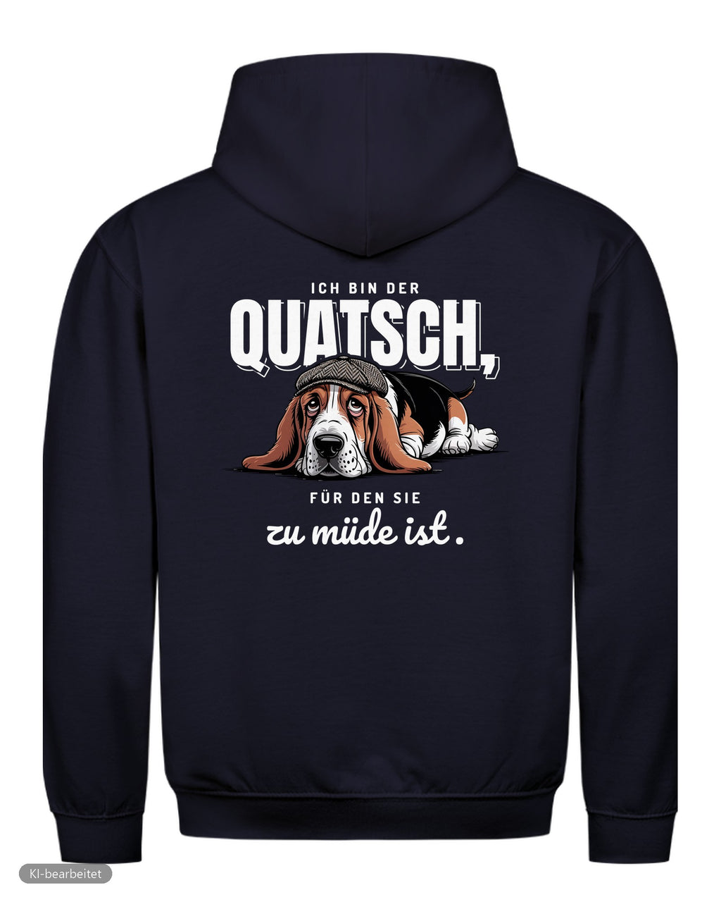 Zu müde für den Quatsch Partnerlook Hoodies: Rückendruck, Hoodie für ihn in Navy