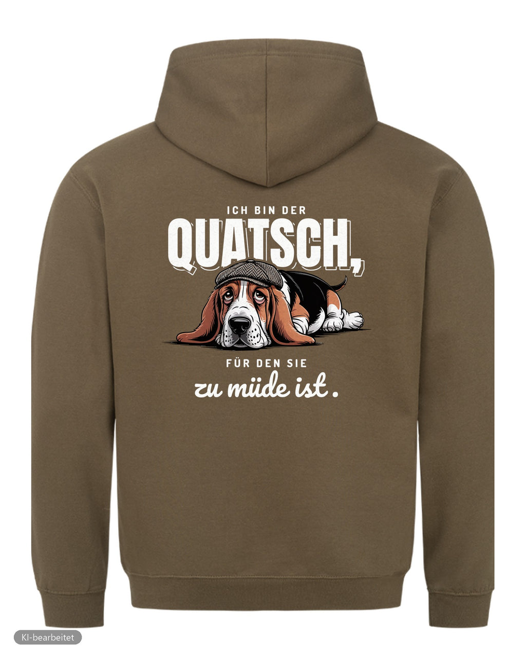 Zu müde für den Quatsch Partnerlook Hoodies: Rückendruck, Hoodie für ihn in Oliv